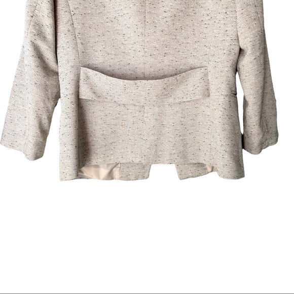 DKNY Blazer Womens Size M Tan Grey One Button Up Business Casual Chic - Picture 6 of 12